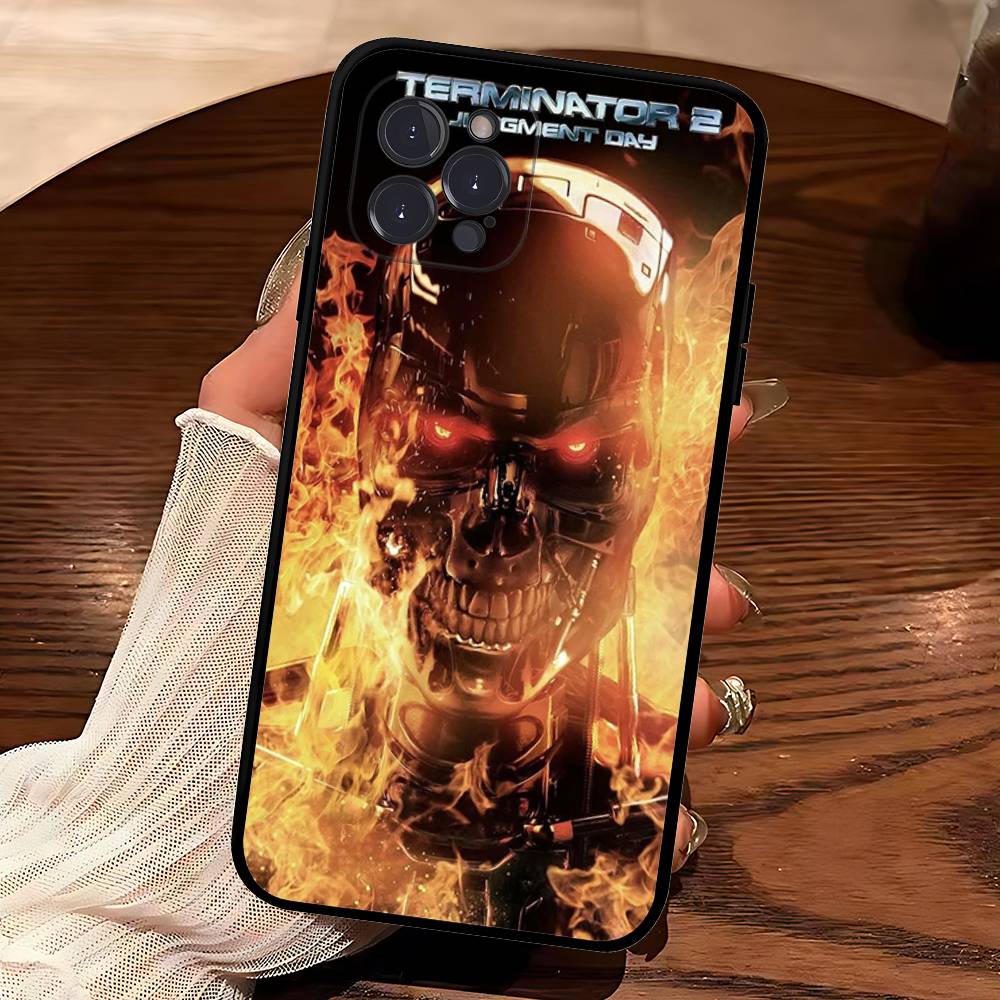 Sci Fi Movie The T-Terminator For Iphone 17 16 15 11 13 14 Pro Max Plus 12 Mini Black Shell Cover Phone Case