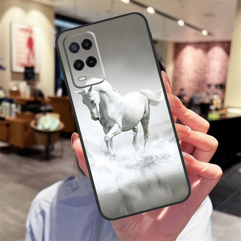 Galloping Horse Case For Oppo A78 A98 A79 A18 A38 A58 A40 A60 A80 A16 A76 A96 A15 A74 A94 A54 A17 A77 Cover
