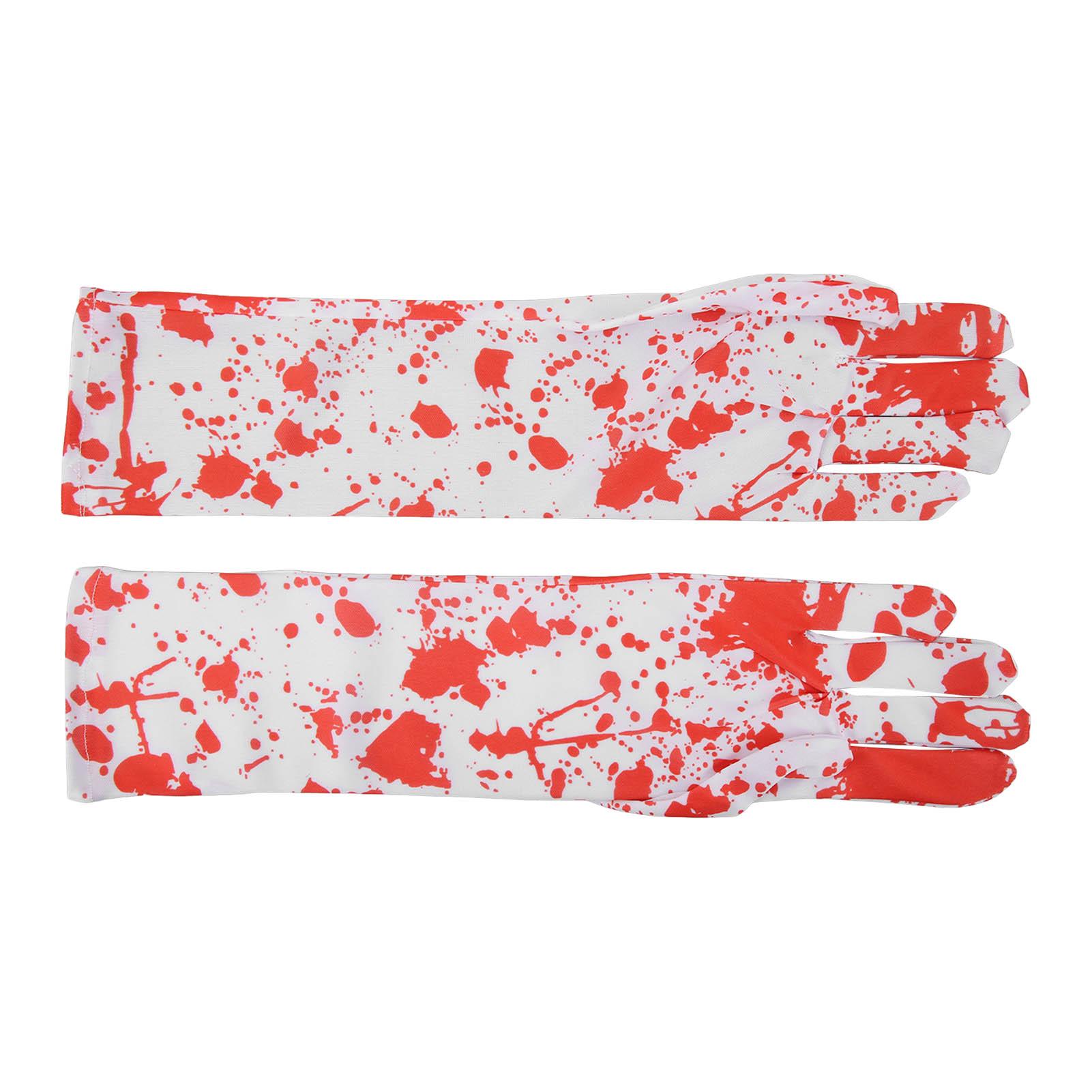 

1 пара кровавых перчаток на Хэллоуин, костюм для косплея, смешные страшные перчатки с брызгами крови