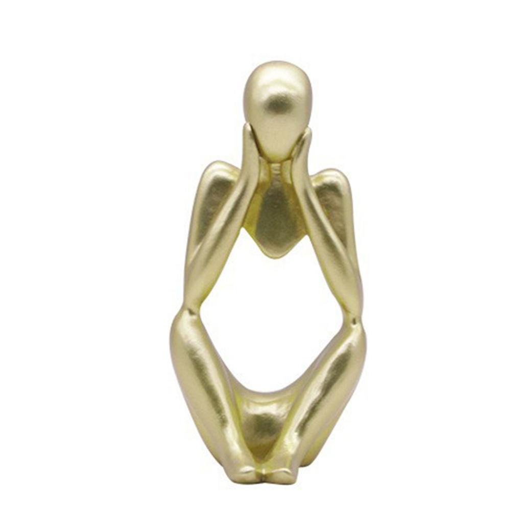 Nordic Home Decoration Abstract Thinker Statue Miniature Resin Sculpture Figurines Home Desktop Decoration Sculpture Ornaments