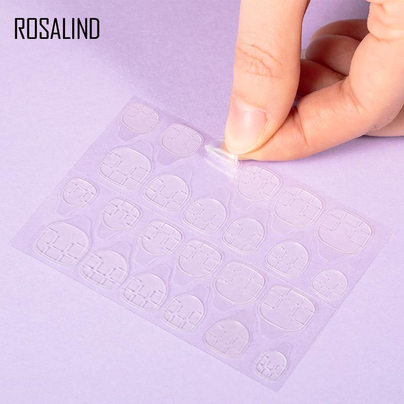 ROSALIND 5 szt. Naklejka na paznokcie paznokcie profesjonalne narzędzia do paznokci sztuczne naklejki na paznokcie super cienkie, bardzo lepkie
