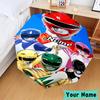 Custom Name Power Rangers City Adventure Umbrella, Foldable Umbrella Suitable for Outdoor Shopping Travel Sports, Exquisite Gift for Family