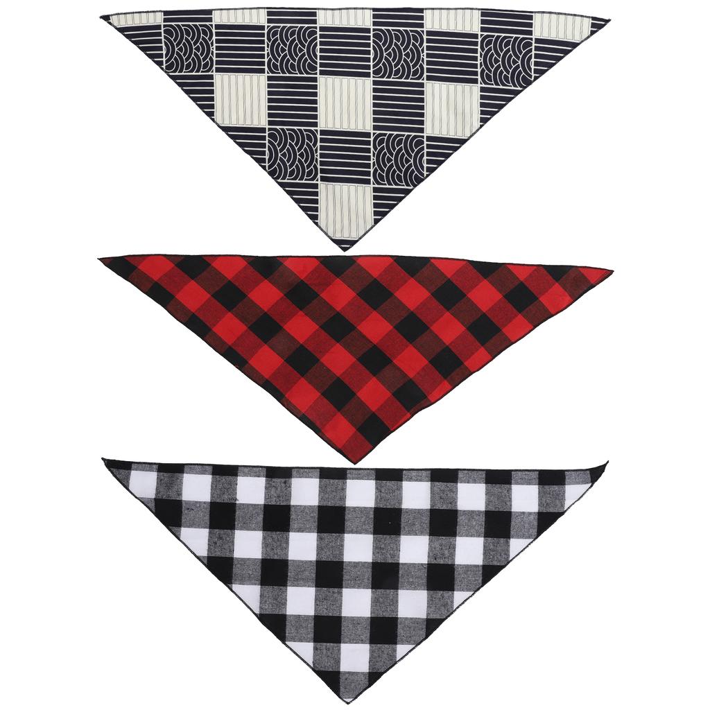 3pcs Pet Dog Bandana Washable Puppy Cat Neck Scarf Collar Triangle Neckerchief SuppliesS