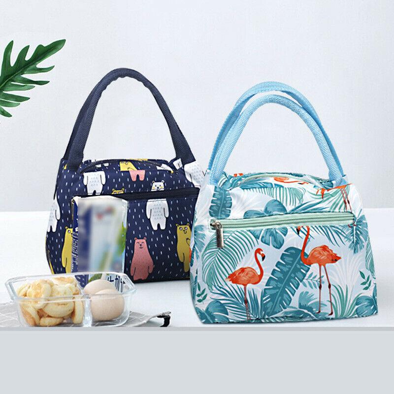 1PC Cartoon Printed Lunch Bag Insulated Thermal Cool Bags Picnic Food Box Supply Accessories