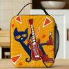 Pete The Cat Guitar Insulated Lunch Bag Cooler Bag Reusable,Lunch Container  Large Lunch Box Tote for Men Women Work  Outdoor