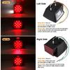 2Pcs Square Red Led Rear Combination Tail Lights Brake Stop Turn Tail Red Lens