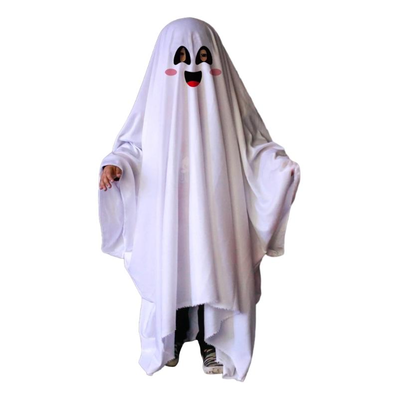 Ghostes Halloween Costumes White Ghostes Cloak Cape Halloween Cloak Cape Hat Ghostes Cosplay Supplies