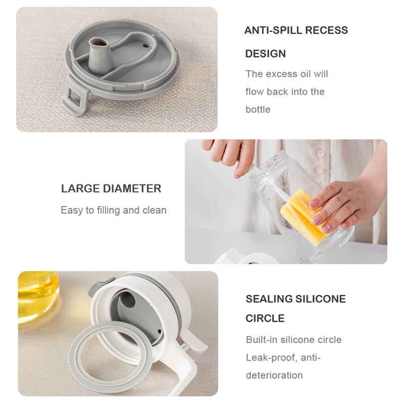 Sticlă Dozatoare Ulei de MăslineSticlă Ulei cu Închidere AutomatăRecipient de Sticlă de Bucătărie pentru Sos de SoiaSirop de Cafea-Spray Ulei de Gătit Etanș