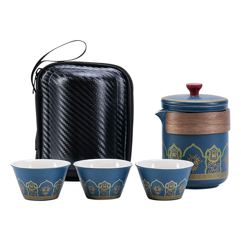 Portable Travel Tea Set Outdoor Kung Fu Tea Set Kuaike Cup Festive Chinese Business Gifts