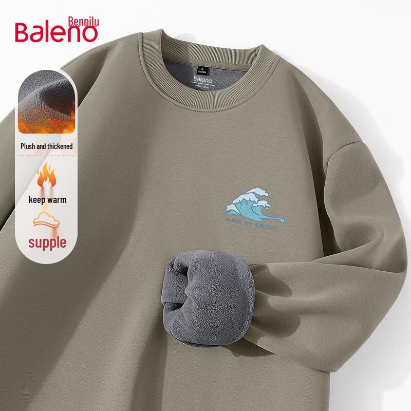 Baleno Men's Thick Fleece Crew Neck Sweatshirt