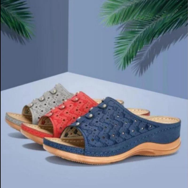 Fashion 2025 Women Sandals Summer Shoes Woman Wedge Heels Sandals Plus Size Flip Flops Drop Shipping Wedges Shoes Sandalias Mujer