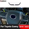 For Toyota Camry 2018      Steel Car Steering Wheel Frame Cover Trim Interior Mouldings Accessories