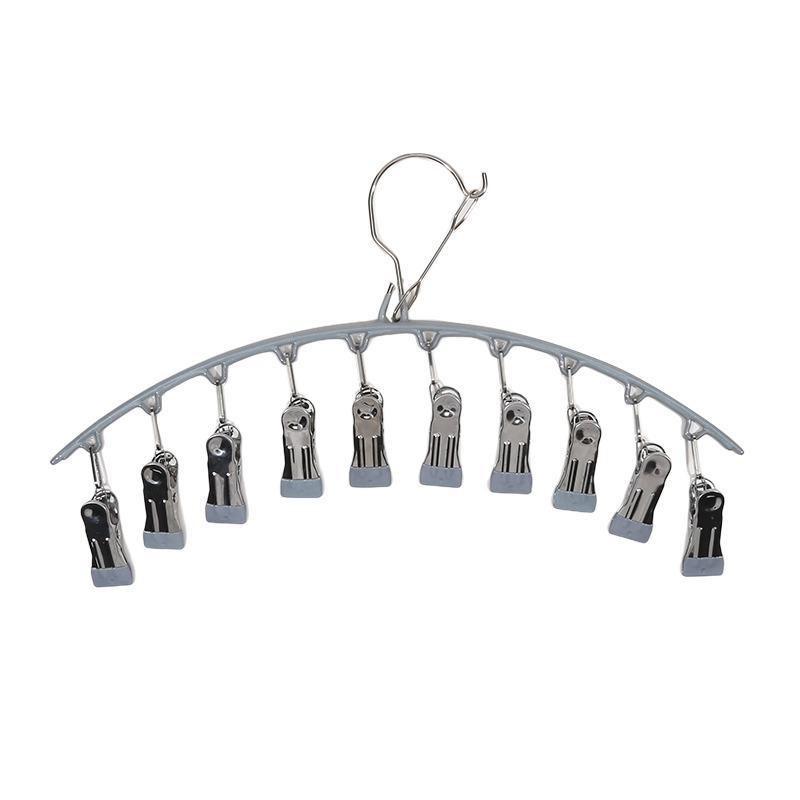 10 Klammern Edelstahl Sockenklammer Platzsparender Bogen Socken Trockenständer Winddicht Rutschfest Kleiderständer Unterwäscheklammer Handtuchhalter
