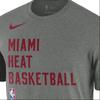 Nike Miami Heat Logo Letter Print Crew Neck Short Sleeve T-Shirt Men Tops Gray FJ0179-063
