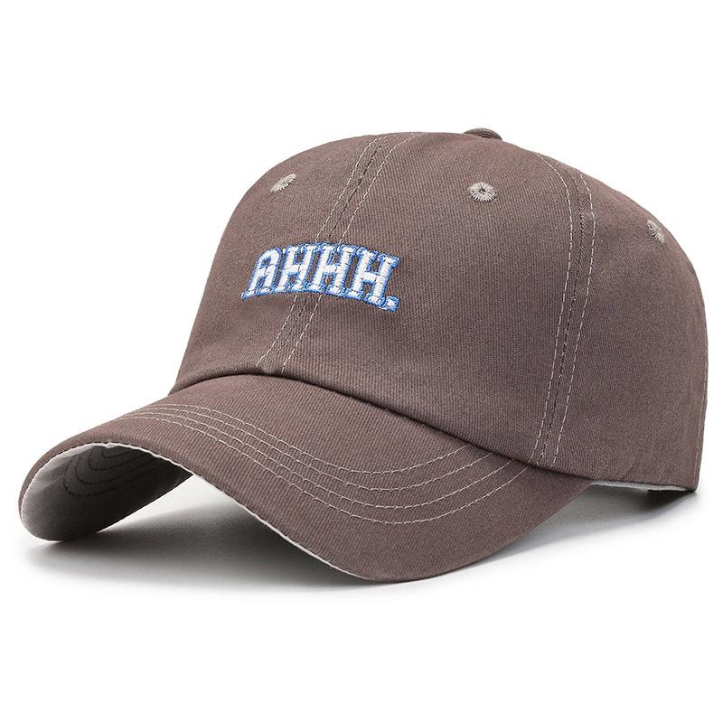 Ahhh Letter Embroidery Baseball Cap Cotton Hat Sun Protection Breathable Gift