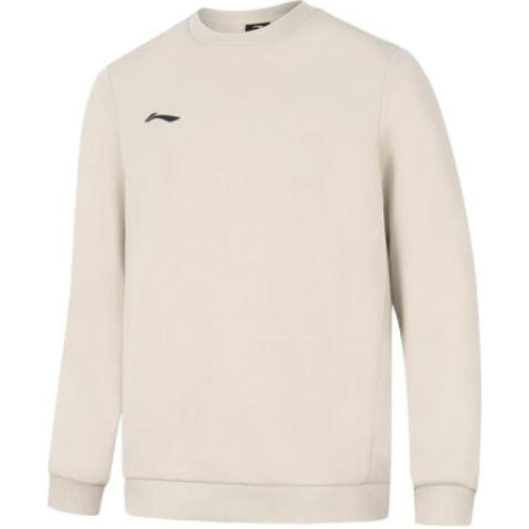 

Li-Ning Простой свитер, спортивный свитшот с длинным рукавом, мужские топы, овсяно-серый AWDT985-3 XXXL