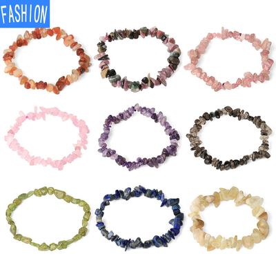 Bracciale Yoga Chakra con corda elastica in ghiaia Bracciale in cristallo Aura