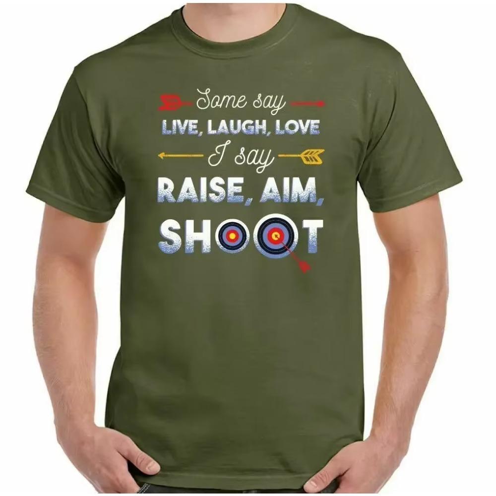 ARCHERY T-SHIRT, Mens Funny Bow & Arrow Archer Unisex Tee Top Gift Present Dad
