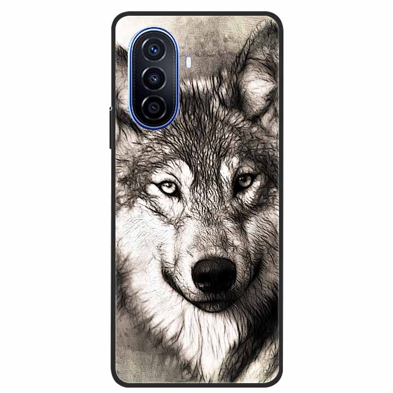 For Huawei Nova Y70 Plus Case Wolf Black Silicone Soft Phone Case For Huawei Nova Y70 Back Cover Case NovaY70 Y 70 Funda Coque