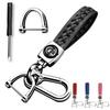 [Hunesuru] Compatible Keychain, Suitable for Lexus, Genuine Leather Car Key Chain, Lexus Black