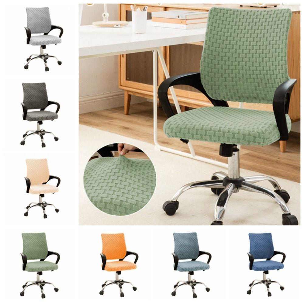 2Pcs/Set Stretchable Office Chair Cover Breathable Chair Protector Seat Protectors Home Office