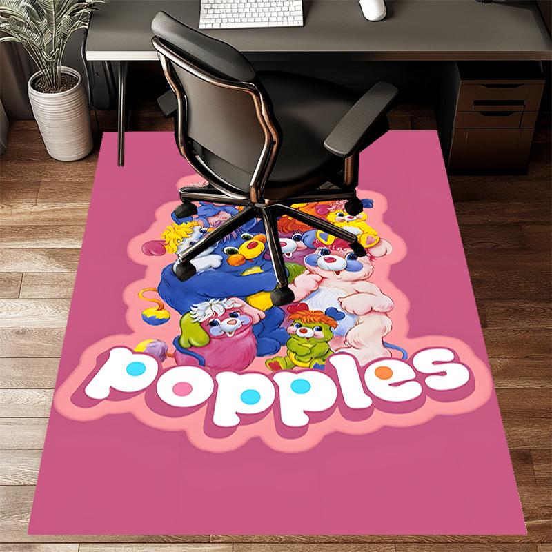 Popples Polyester Carpet, Soft Indoor Mat for Office Chair, Living Room, Computer Desk - Decorative Home Office Rug Design