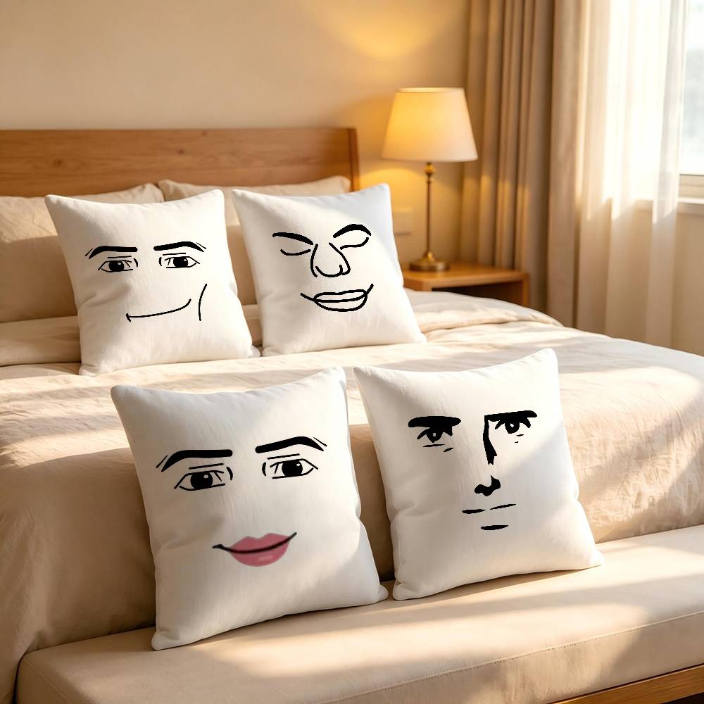 Creative Man Face Cushion Cover Inspired Decorative Pillow Sofa Home Decor Case Pillow Cases