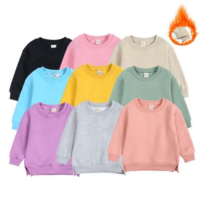 Baby Boys Girls Sportswear Autumn Winter Warm Fleece Outerwear Sweatshirt Tops for Kids Pullovers Children's Clothing
