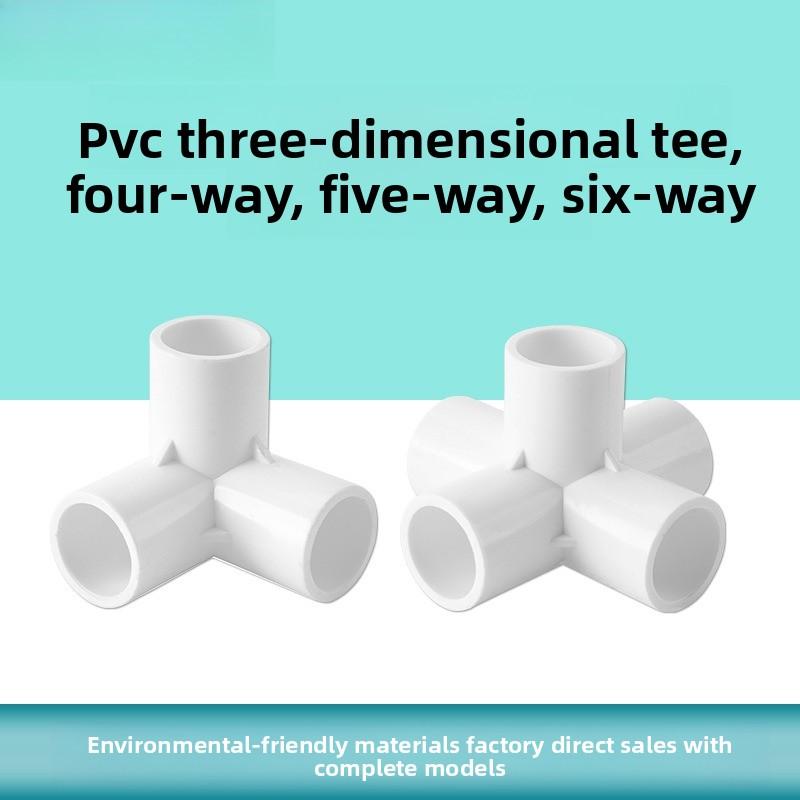 1Pc PVC Pipe Connectors Inside Diameter 20/25/32mm Elbow Tee 4 5 6 Ways Fittings Water Supply Pipe Fittings Equal Connectors