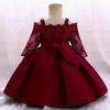 0-10 Years Baby Girl Wedding Dress 1st Birthday Dress For Christmas Kids Clothes Child Christening Princess Evening Clothing