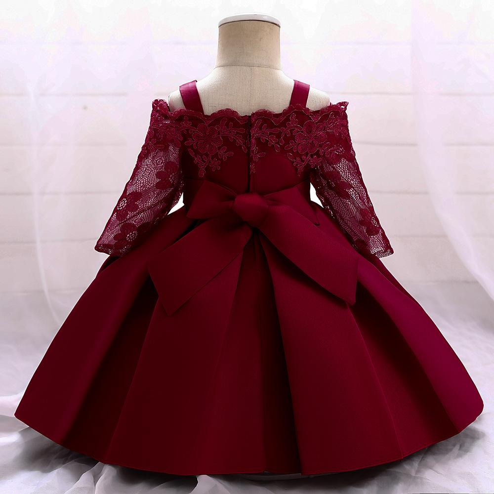 0-10 Years Baby Girl Wedding Dress 1st Birthday Dress For Christmas Kids Clothes Child Christening Princess Evening Clothing