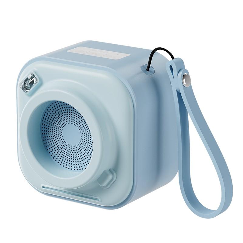 Mini Portable Bluetooth Speaker Wireless Outdoor Subwoofer with TF Card Built-in Light Lanyard for Camping Hiking Cycling Desk