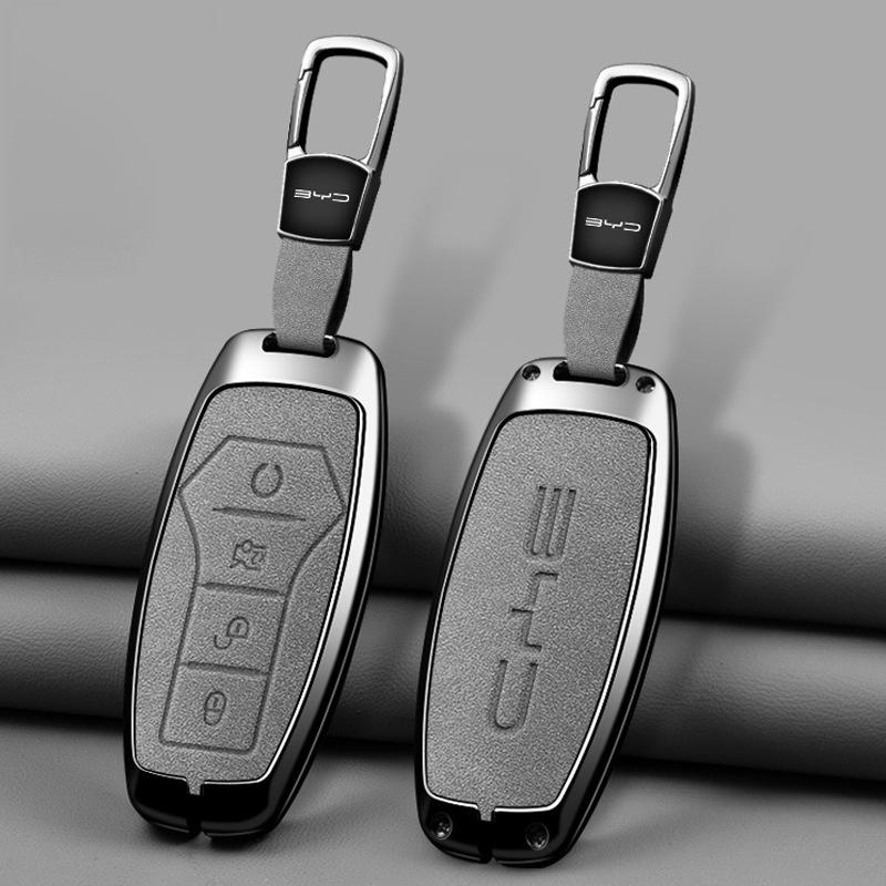 Car Zinc Alloy Key Cover Case For BYD Song Plus Atto 3 Han EV Yuan Tang DM 2018 Qin Seal Dolphin E2 Keychain Interior Accessory