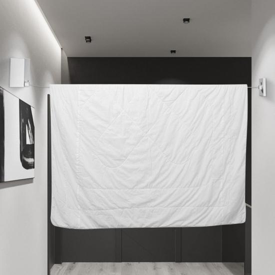 4,2 m lange, einziehbare Wäscheleine zur Wandmontage, verstellbar, einziehbar, strapazierfähiger Edelstahldraht, Wäscheleine zum Trocknen von Kleidung im Innen- und Außenbereich