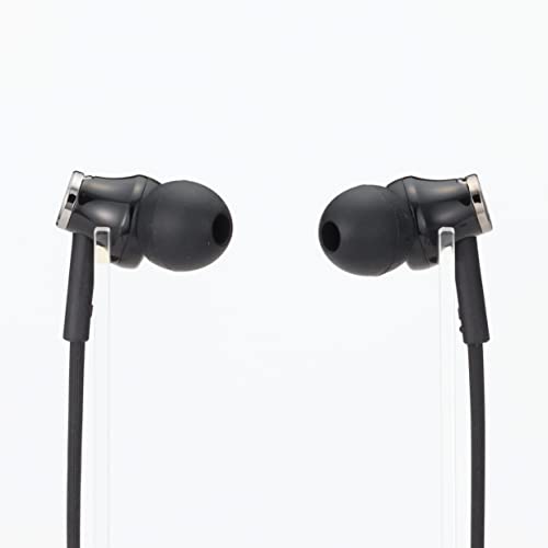 Audio-Technica ATH-CK350iS BK In-Ear Smartphone Earphones with Remote and Microphone, Black