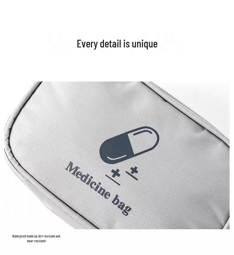 Compact Travel Medicine Bag - Portable First Aid & Storage for Business Trips