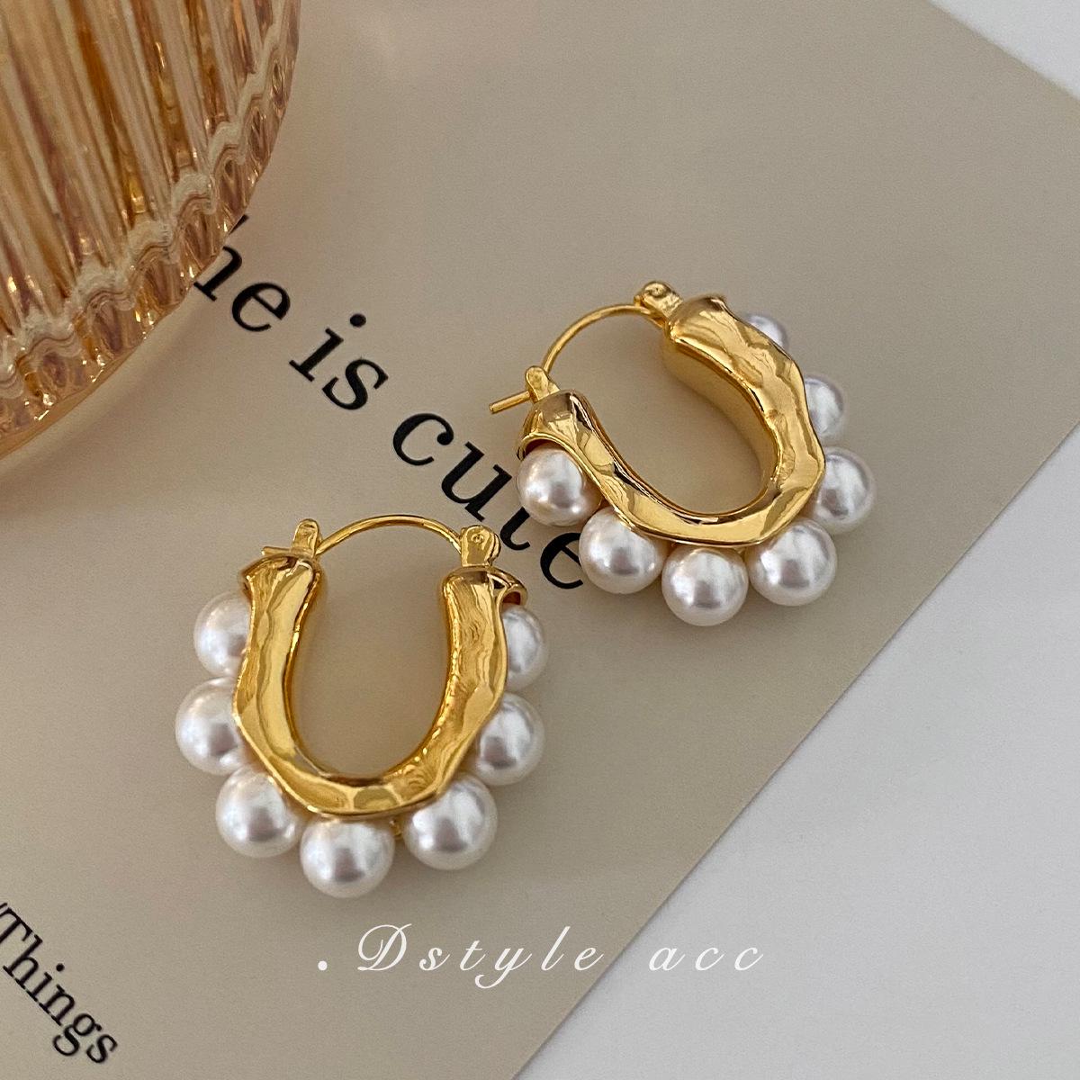 

Французские серьги с жемчугом тигровый глаз: Винтажные легкие роскошные свадебные и подружеские украшения в европейско-американском стиле.