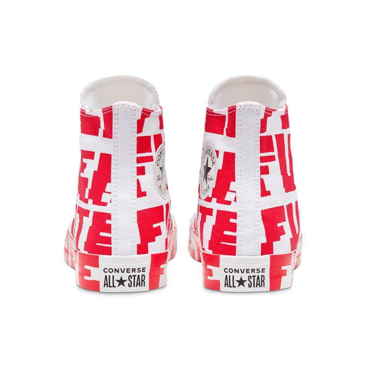 Converse Chuck Taylor All Star Comfortable High Top Canvas Shoes Unisex Sneakers White Red 168554C
