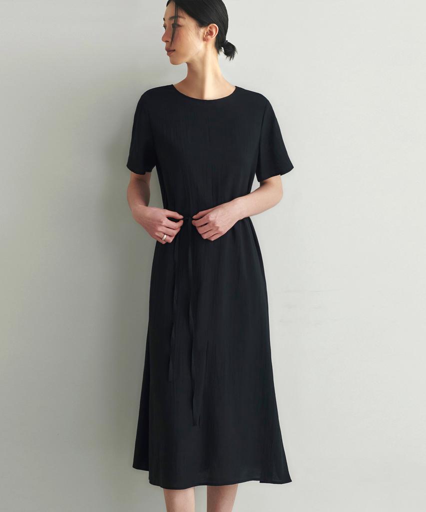 Aesmoeo Marine Loose Long Dress (Black)