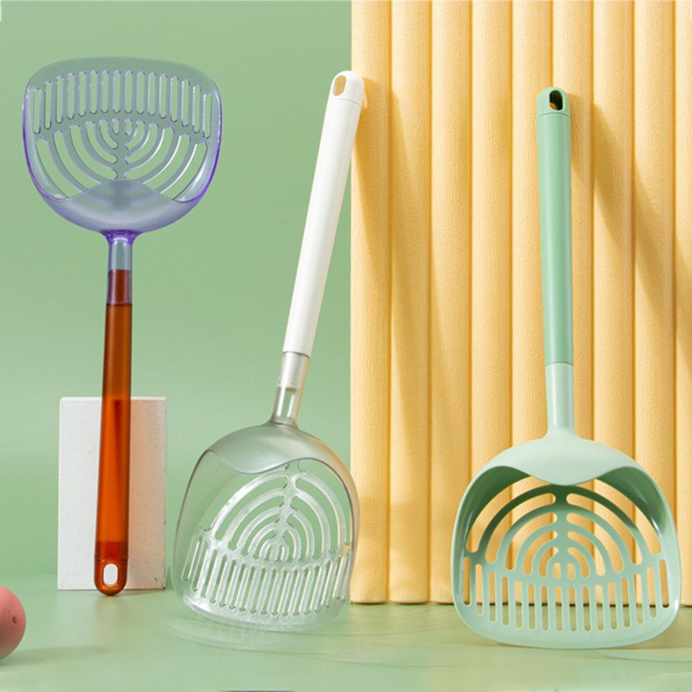 Long-handled Cat Litter Scoop Fine Hole Cat Poop Shovel Large Plastic Cat Litter