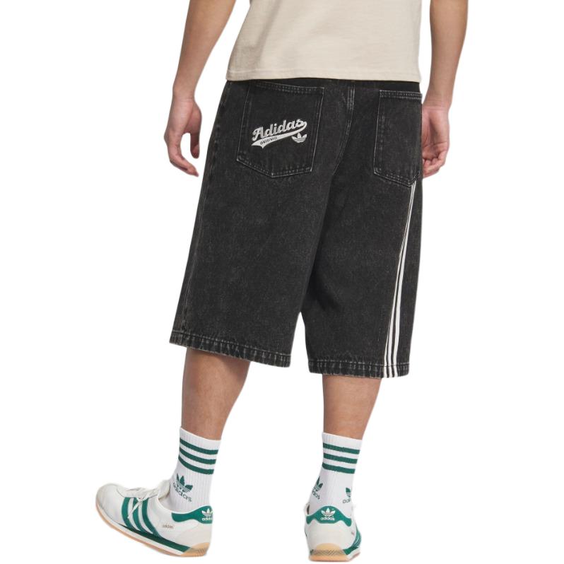 adidas Originální Ležérní Šortky Unisex Střední Džínové Černé JX5005