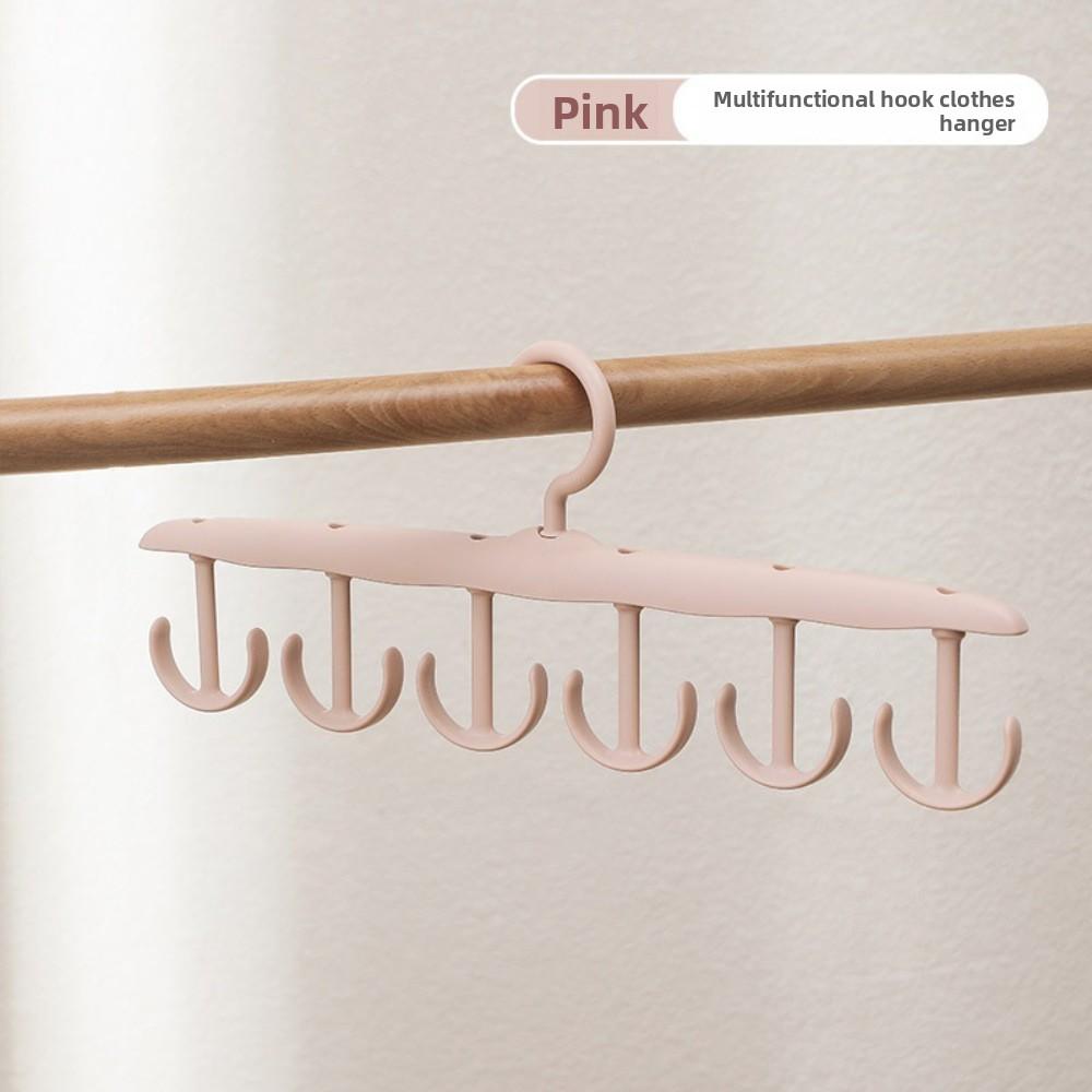

Space-Saving 12-Hook Rotating Hanger - Ideal for Ties Underwear Vests And Skirts | a Portable Organizer Suitable for Dorms And Home Storage. рожевий