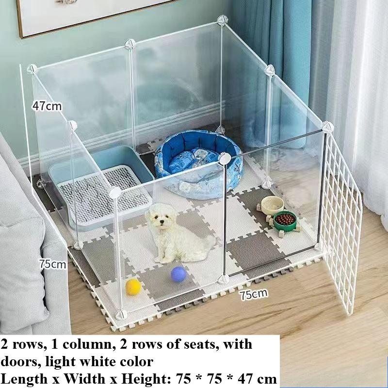Home Pet Dog Enclosure House Indoor Small Dog Poodle  Fence Isolation Door Dog Cage with Toilet Area Scientificly Divided Den