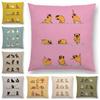 Mais Novos Animais Yoga Estampas de Desenho Animado Engraçadas Capa de Almofada Alpaca Coelho Dachshund Bull Terrier Hipopótamo Cães Panda Capa de Almofada para Sofá