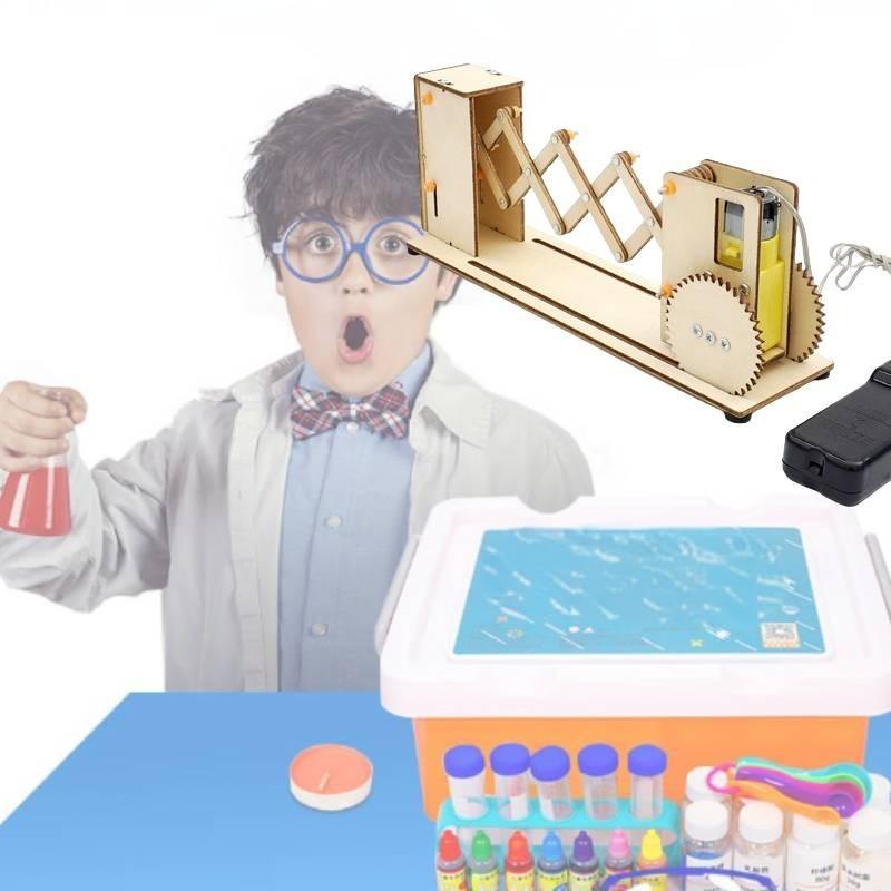 Großes Holz-DIY-Modell eines elektrisch einziehbaren Tors für Kinder, Wissenschaftsexperiment-Materialbausatz