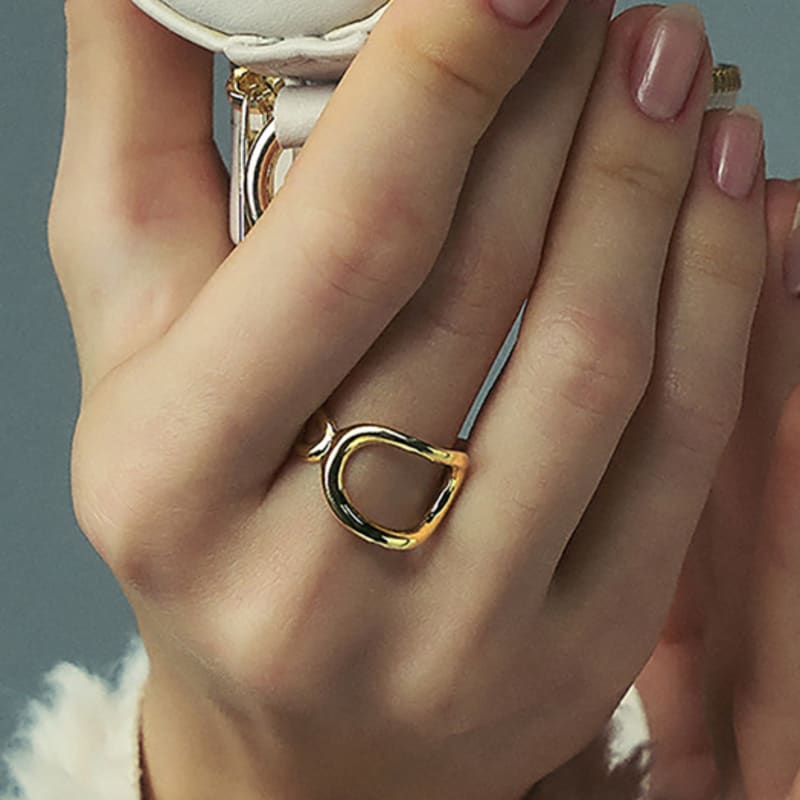 

Dana Burton Hollow Link Symphony Open Ring Silver