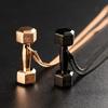 Car Accessories Creative Pendant Mini Dumbbell Metal Auto Rear View Mirror Decoration Hanging Pendant Interior Ornament Gifts