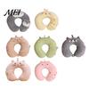 Neck Support Travel Pillow 1 Set U-Shaped with Eye Mask, Pillow, Cute Animal Comfort Design, for Road Trip Flight Pain Relief Portable