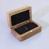 Classic Wooden Jewelry Box Custom Logo Engraving Men Cufflink Single Tie Clip Wedding Engagement Ring Packaging Case