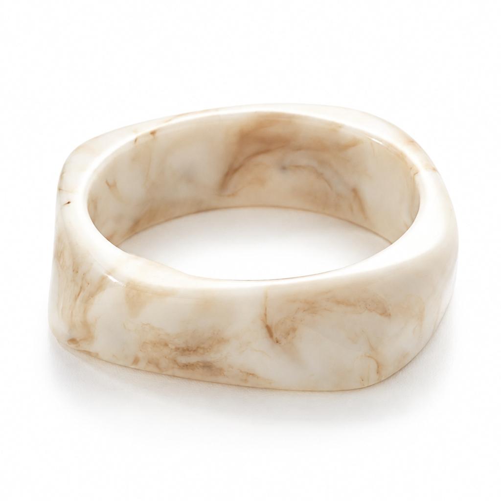 Hot Sale Smudge Coffee Resin Bracelet Ladies Arc Bracelet Girlfriend Ring Fashion Premium Jewelry